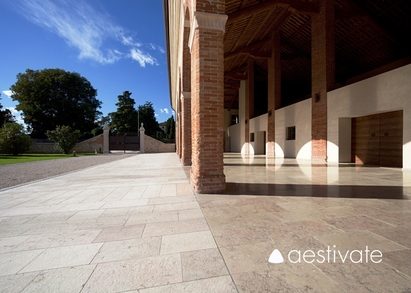 Kalksteinfliese red Oliva aestivate Oliva Kalkstein aestivate