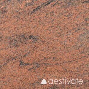 Granitfliesen Multicolor Rot India satiniert