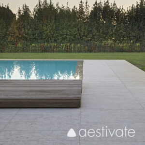 Kalksteinpatte aus Grey Oliva Kalkstein geflammt aestivate