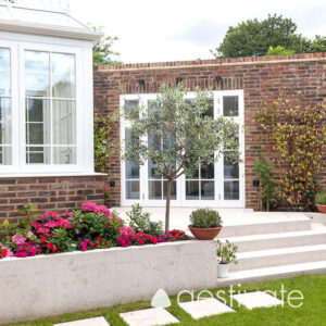 Kalksteinplatten aus Red Oliva Kalkstein geflammt aestiavte