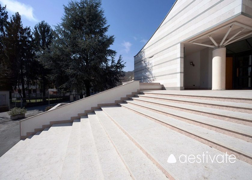 Treppe Fassade Oliva aestivate Red Oliva Kalkstein Treppe aestivate