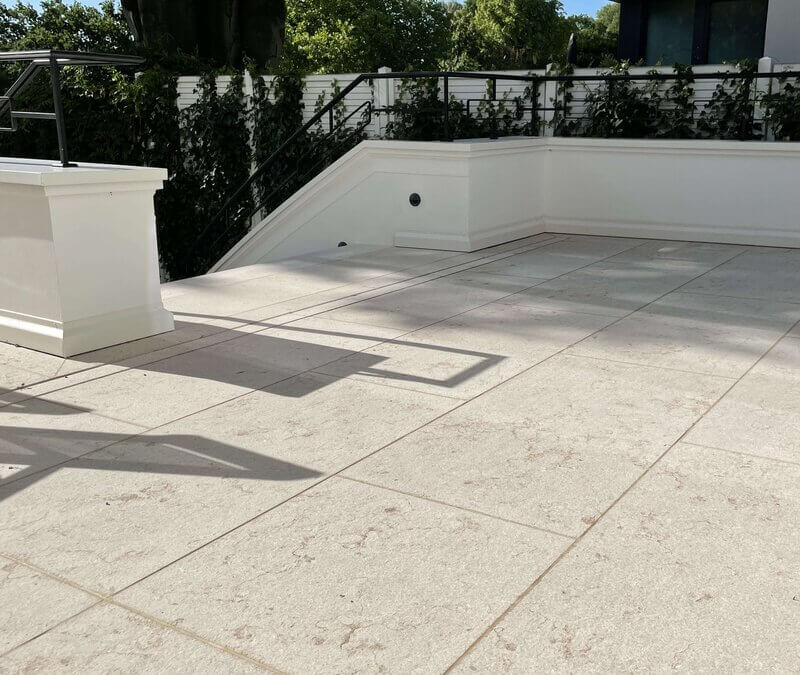 Beige Oliva Terrassenplatten - aestivate Oliva Kalkstein aestivate